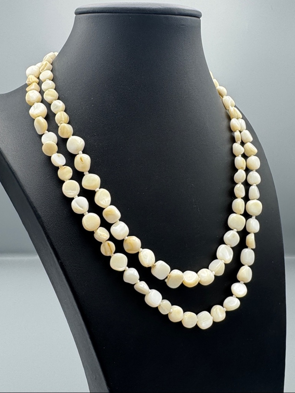 Japan Vintage mother of pearl two strand necklace